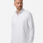 Men's Textured Stripe Quarter-Zip Pullover