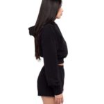 Women's Garment-Dye Crop Hooded Sweatshirt