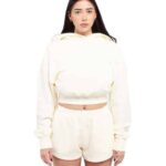 Women's Garment-Dye Crop Hooded Sweatshirt