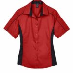 Women's Fuse Colorbloack Twill Short Sleeve Shirt