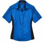 Women's Fuse Colorbloack Twill Short Sleeve Shirt