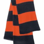 Rugby-Striped Knit Scarf