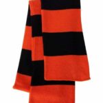 Rugby-Striped Knit Scarf