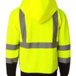 Unisex Hi-Vis Full-Zip Hooded Sweatshirt