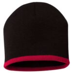 8" Bottom-Striped Beanie