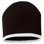 8" Bottom-Striped Beanie