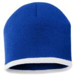 8" Bottom-Striped Beanie
