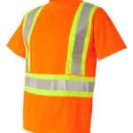Unisex Class 2 Flat Stitch Self-Fabric Panels T-Shirt