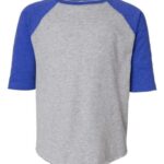 Youth Baseball Fine Jersey Three-Quarter Sleeve Tee