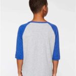 Youth Baseball Fine Jersey Three-Quarter Sleeve Tee