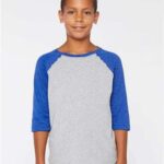 Youth Baseball Fine Jersey Three-Quarter Sleeve Tee