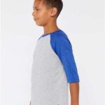 Youth Baseball Fine Jersey Three-Quarter Sleeve Tee
