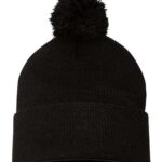 12" Pom-Pom Cuffed Beanie