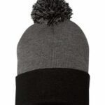 12" Pom-Pom Cuffed Beanie