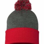 12" Pom-Pom Cuffed Beanie