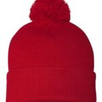 12" Pom-Pom Cuffed Beanie