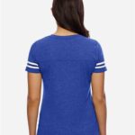 Women's Football V-Neck Fine Jersey Tee