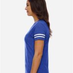 Women's Football V-Neck Fine Jersey Tee