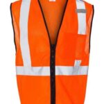 Unisex Single Pocket Zipper Mesh Class 2 Vest