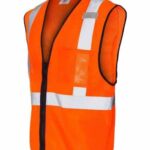 Unisex Single Pocket Zipper Mesh Class 2 Vest