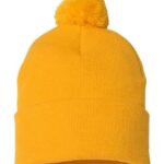 12" Pom-Pom Cuffed Beanie