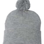 12" Pom-Pom Cuffed Beanie
