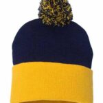 12" Pom-Pom Cuffed Beanie