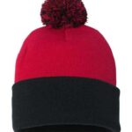 12" Pom-Pom Cuffed Beanie