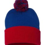 12" Pom-Pom Cuffed Beanie