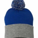 12" Pom-Pom Cuffed Beanie
