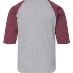 Youth Baseball Fine Jersey Three-Quarter Sleeve Tee