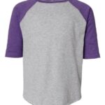 Youth Baseball Fine Jersey Three-Quarter Sleeve Tee
