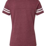 Women's Football V-Neck Fine Jersey Tee