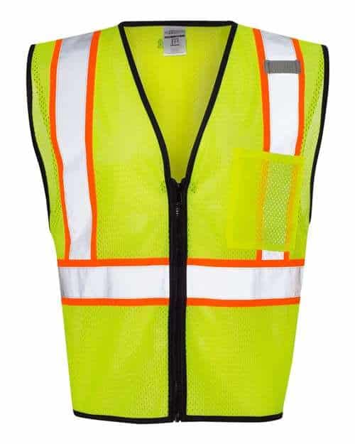 Unisex Economy Contrasting Vest with Zippered Front