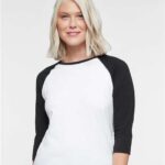 Women's Baseball Fine Jersey Three-Quarter Sleeve Tee