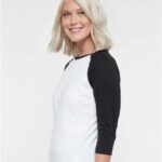 Women's Baseball Fine Jersey Three-Quarter Sleeve Tee