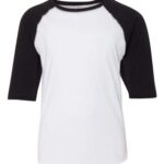 Youth Baseball Fine Jersey Three-Quarter Sleeve Tee