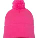 12" Pom-Pom Cuffed Beanie