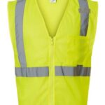 Unisex Single Pocket Zipper Mesh Vest