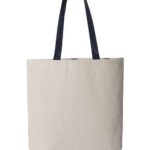 11L Canvas Tote with Contrast-Color Handles