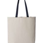11L Canvas Tote with Contrast-Color Handles