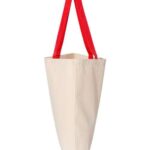 11L Canvas Tote with Contrast-Color Handles
