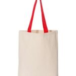 11L Canvas Tote with Contrast-Color Handles