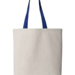 11L Canvas Tote with Contrast-Color Handles