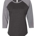Women's Baseball Fine Jersey Three-Quarter Sleeve Tee