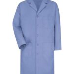 Unisex Extended Sizes Button Front Lab Coat