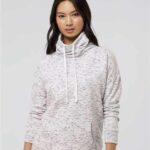 Women’s Mélange Fleece Cowl Neck Sweatshirt