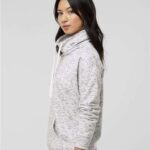 Women’s Mélange Fleece Cowl Neck Sweatshirt