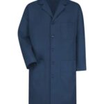 Unisex Extended Sizes Button Front Lab Coat