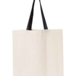 Contrast-Color Handle Tote